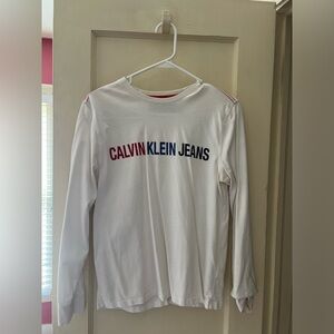 Calvin Klein Jeans White Long Sleeve Small